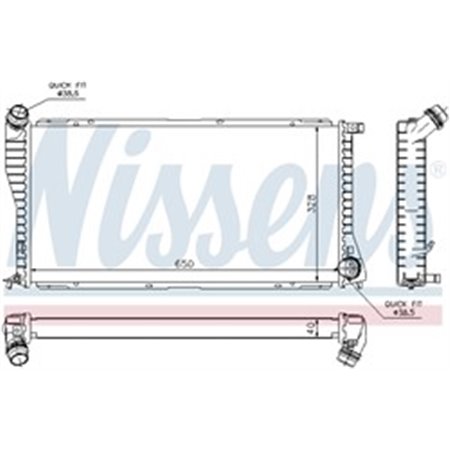 60634A Radiaator,mootorijahutus NISSENS