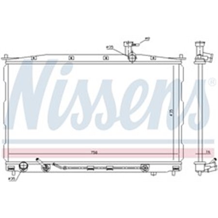 67505 Radiator, engine cooling NISSENS