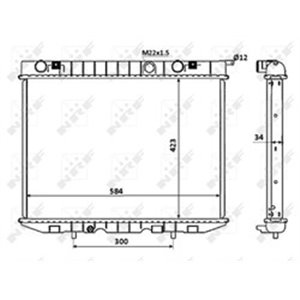 NRF 53940 Mootori radiaator sobib: OPEL FRONTERA A, FRONTERA A SPORT 2.8D 0