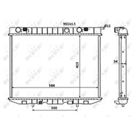 53940 Radiator, engine cooling NRF