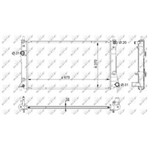 NRF 59205 Mootori radiaator sobib: MAZDA 5 1.8/2.0 06.10 