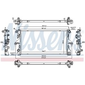 NIS 606538 Mootori radiaator sobib: CITROEN JUMPER FIAT DUCATO 2.3D/3.0CNG/