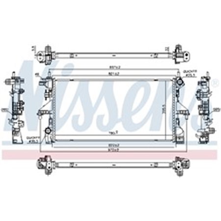 606538 Radiaator,mootorijahutus NISSENS