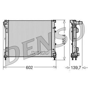 DRM09162 Mootori radiaator sobib: FIAT 500, 500 C, PANDA 0.9/1.3D/1.4 10.0