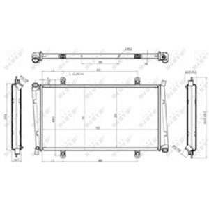 NRF 53157 Mootori radiaator sobib: VOLVO S40 I, V40 MITSUBISHI CARISMA, SP