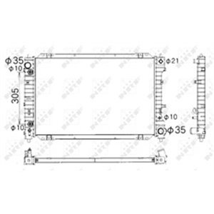 NRF 53378 Mootori radiaator sobib: MAZDA TRIBUTE 2.0 03.00 05.08