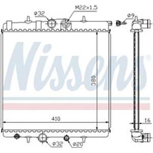 63691 Radiator, engine cooling NISSENS - Top1autovaruosad