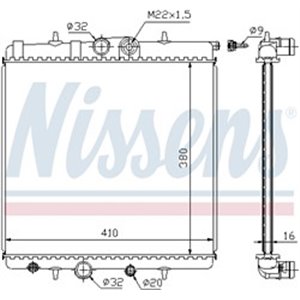 NISSENS 63691 - Engine radiator fits: PEUGEOT 307 1.4 08.00-09.03