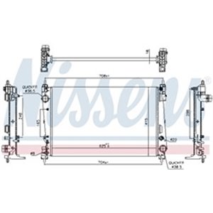 NIS 617864 Mootori radiaator (Manuaalne) sobib: ALFA ROMEO MITO FIAT BRAVO 