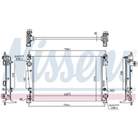 617864 Radiaator,mootorijahutus NISSENS