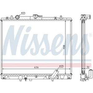 NISSENS 62895A - Engine radiator (Manual, with first fit elements) fits: MITSUBISHI L200, PAJERO SPORT I 2.5D 11.98-