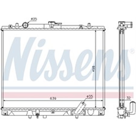 62895A Radiaator,mootorijahutus NISSENS