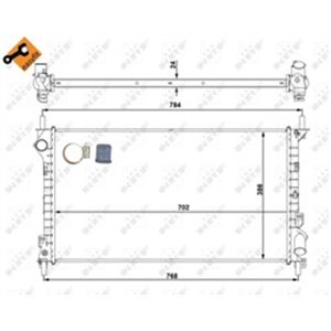 NRF 53713 Mootori radiaator (lihtsalt paigaldatav) sobib: FORD TOURNEO CONN