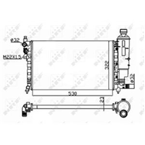 NRF 50471 Mootori radiaator (keermestatud kork) sobib: CITROEN SAXO PEUGEO