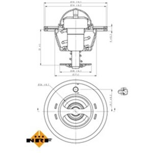 NRF 725180 Cooling system thermostat (82°C) fits: NISSAN MURANO III, PATHFIN