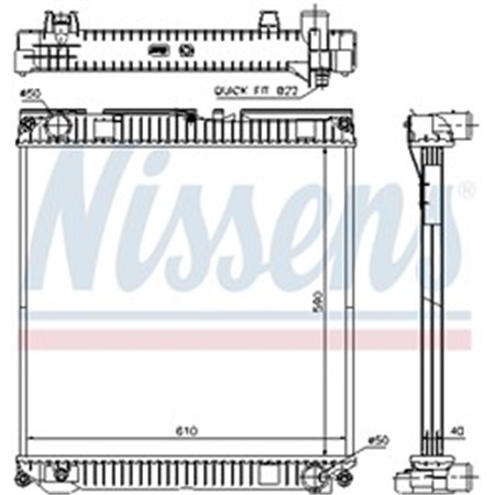 NISSENS 67224A - Engine radiator (no frame) fits: MAN TGL I, TGL II D0834LFL40-D0836LFLAF 01.04-