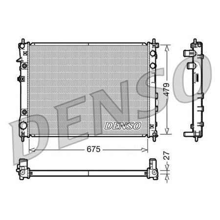 DENSO DRM36012 - Engine radiator (Automatic) fits: SUBARU TRIBECA 3.0/3.6 01.05-