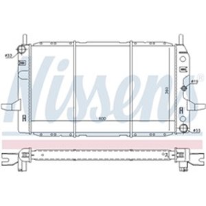 NISSENS 62224 - Engine radiator (Manual) fits: FORD SIERRA II 2.0 01.87-02.93