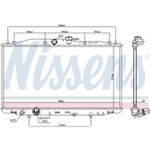 NISSENS 68604 - Engine radiator (Manual) fits: HONDA ACCORD VII 2.0 02.03-05.08