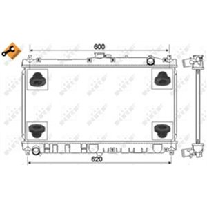 NRF 53317 Mootori radiaator (lihtsalt paigaldatav) sobib: MAZDA MX 5 II 1.6