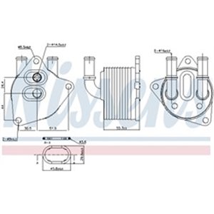 NIS 91223 Oil radiator fits: VOLVO S60 II, S90 II, V40, V60 I, V70 III, V90