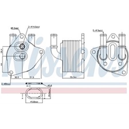 91223 Oil Cooler, automatic transmission NISSENS