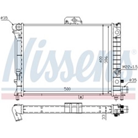 64049 Radiator, engine cooling NISSENS