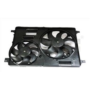 TYC 838-0009 - Radiator fan (with housing, double; with controller) fits: VOLVO S60 II, S80 II, V60 I, V60 II, V70 II, V70 III, 