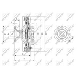 NRF 49621 Ventilaatori sidur sobib: TOYOTA HIACE IV, HILUX VI, LAND CRUISER