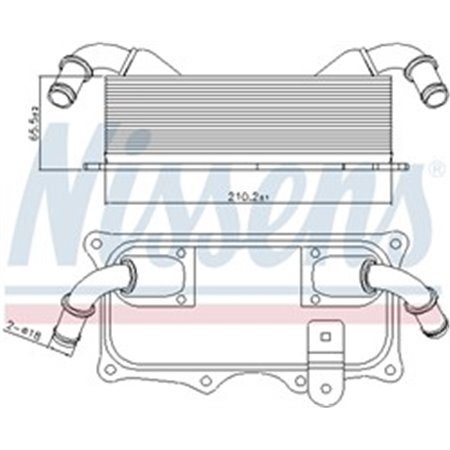 90937 Oil Cooler, engine oil NISSENS