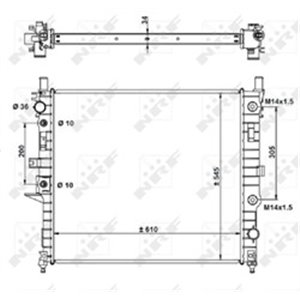 NRF 55334 Mootori radiaator sobib: MERCEDES M (W163) 2.3 5.4 02.98 06.05