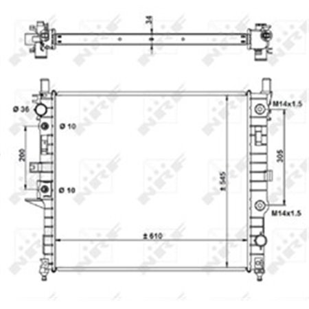 55334 Radiaator,mootorijahutus NRF