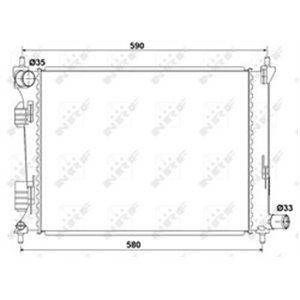 NRF 53166 Mootori radiaator sobib  HYUNDA - Top1autovaruosad