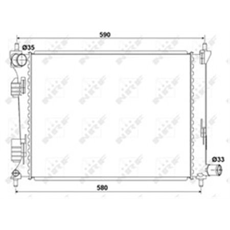 53166 Radiaator,mootorijahutus NRF