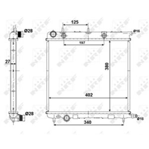 NRF 50439 Mootori radiaator sobib: CITROEN C2, C2 ENTERPRISE, C3 I, C3 II, 