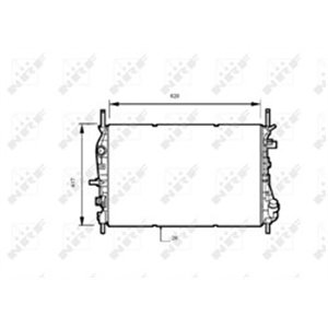 NRF 53741 Mootori radiaator sobib: FORD MONDEO III 2.0D 3.0 10.00 03.07