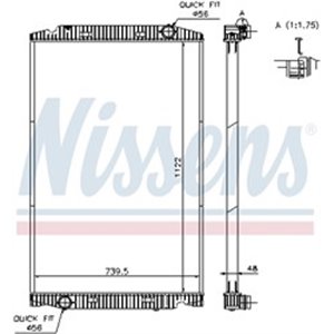 NISSENS 63329A - Engine radiator (no frame) fits: IVECO STRALIS I, STRALIS II, S-WAY, X-WAY F2CFE601E-F3HFL611G 02.02-