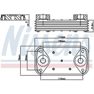 90889 Oil Cooler, engine oil NISSENS - Top1autovaruosad