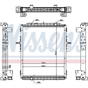 NISSENS 637878 - Engine radiator (with frame) fits: RVI C, D, T; VOLVO FE II D7E240-G9K320 05.12-