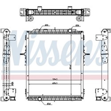 NISSENS 637878 - Engine radiator (with frame) fits: RVI C, D, T VOLVO FE II D7E240-G9K320 05.12-
