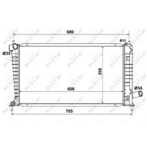 NRF 53189 Mootori radiaator sobib: SAAB 9 5 2.0/2.3/2.3ALK 09.97 12.09