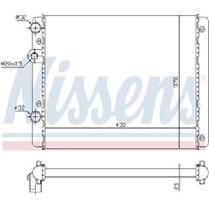 NIS 652341 Mootori radiaator (Manuaalne) sobib: SEAT AROSA VW LUPO I, POLO,