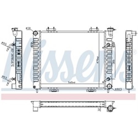 609901 Radiaator,mootorijahutus NISSENS