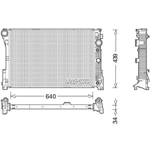 DRM17048 Mootori radiaator (Automaatne) sobib: MERCEDES C (C204), C (W204)