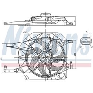 NISSENS 85883 - Radiator fan (with housing) fits: NISSAN PRIMASTAR; OPEL VIVARO A; RENAULT TRAFIC II 1.9D-2.5D 02.01-