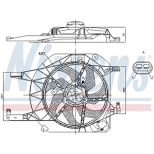 NISSENS 85883 - Radiator fan  with housin - Top1autovaruosad
