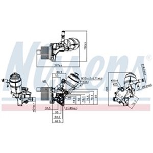 NISSENS 91161 - Oil radiator (with oil filter housing) fits: CHEVROLET AVEO, CRUZE, ORLANDO, TRAX; OPEL ADAM, ASTRA J, ASTRA J G