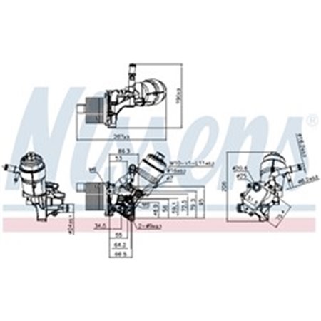 91161 Oil Cooler, engine oil NISSENS