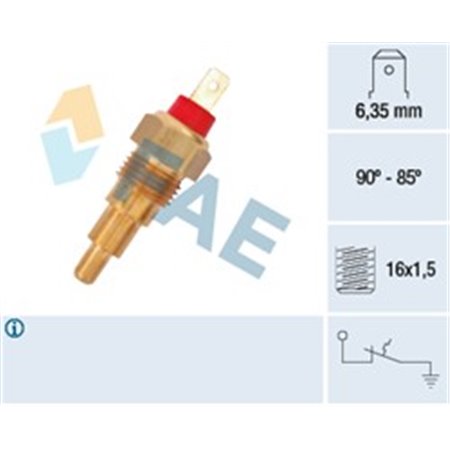 FAE 37620 - Radiator fan thermostatic switch fits: MAZDA 121 I 1.1/1.3 10.87-06.91