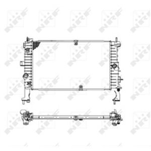 NRF 53475 Mootori radiaator sobib: OPEL MERIVA A 1.3D/1.7D 09.03 05.10